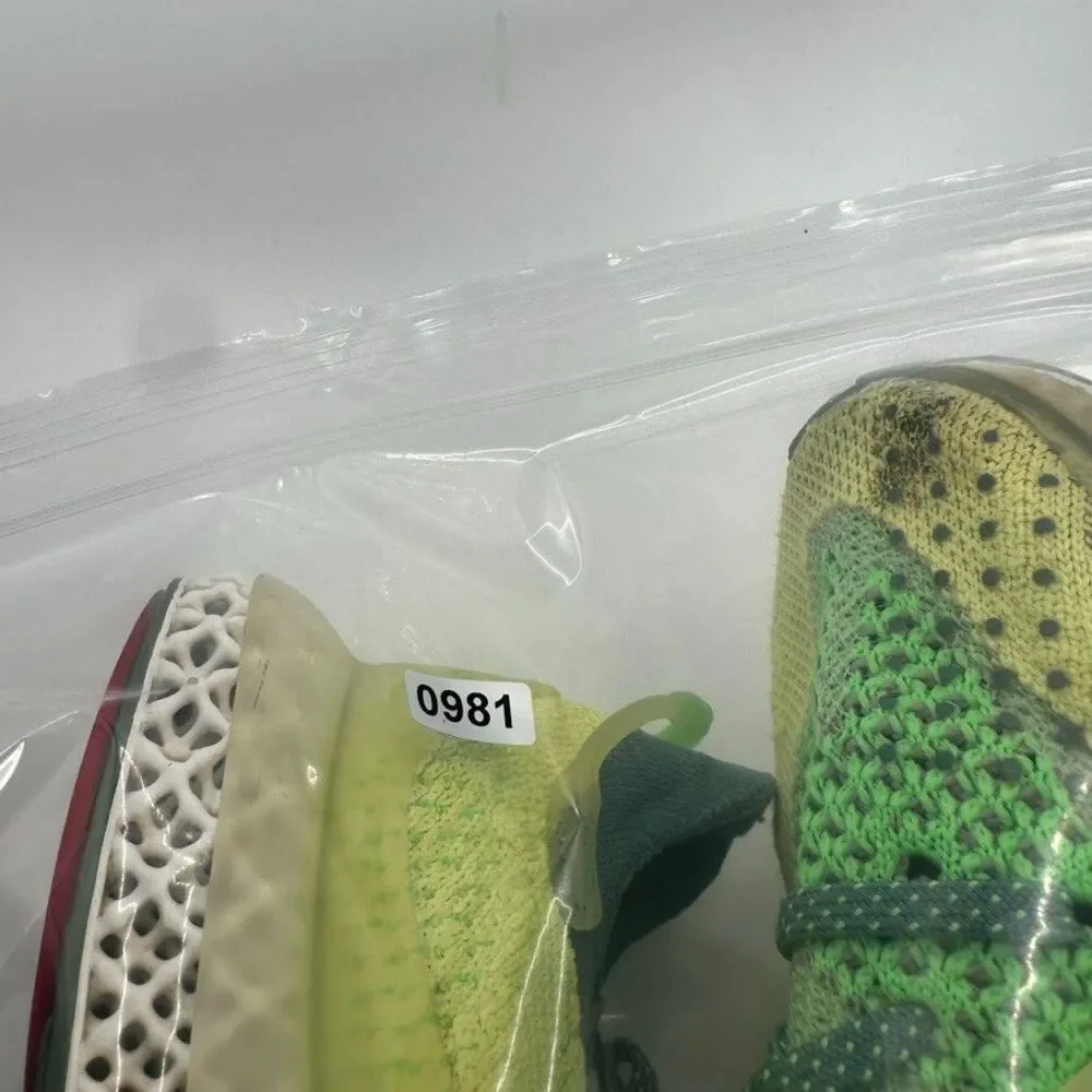 Adidas Fusio 4D Primeknit Frozen Yellow Shoes‎ Mens Size 9.5 Green Running